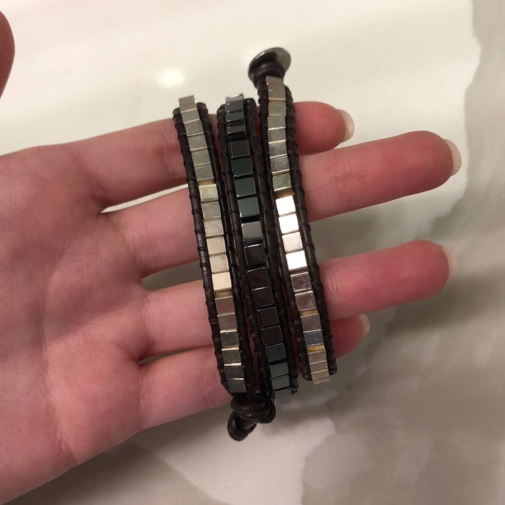 Lulu Dharma Leather Wrap Bracelet
